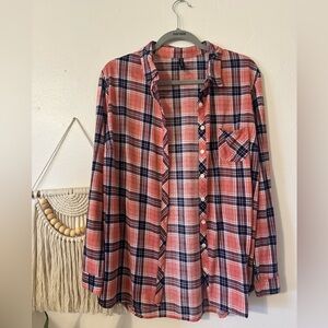 Lightweight flannel button down